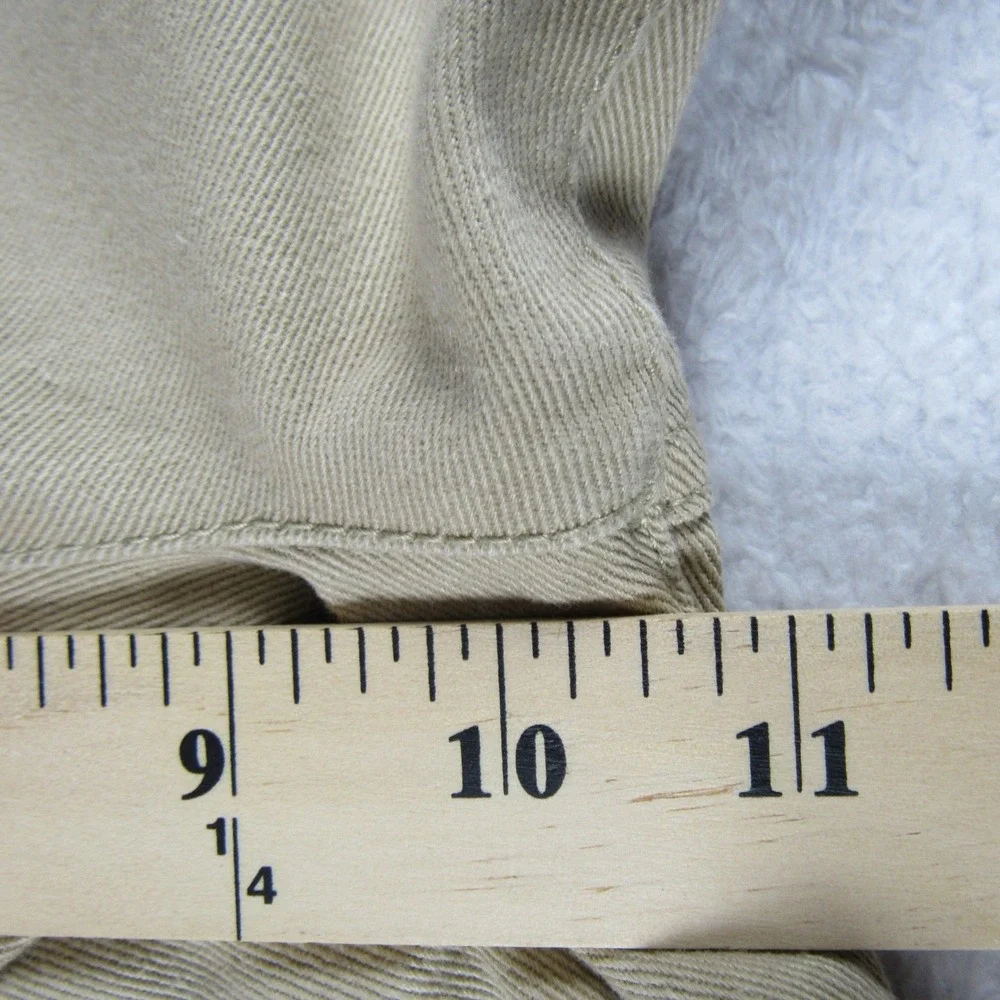 Lauren Ralph‎ Lauren Classic Straight Pants Womens 14 Tan Khaki Twill